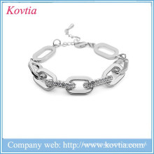 Alibaba Wholesale men's Silver Stainless Steel Bracelet Links Hand Chain